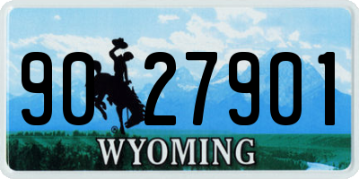 WY license plate 9027901