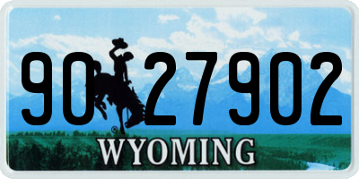 WY license plate 9027902