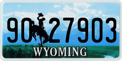 WY license plate 9027903
