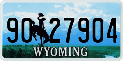 WY license plate 9027904