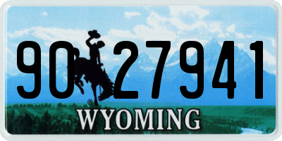 WY license plate 9027941