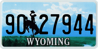 WY license plate 9027944