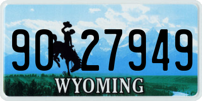 WY license plate 9027949