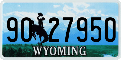 WY license plate 9027950