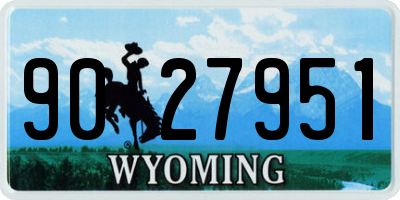 WY license plate 9027951