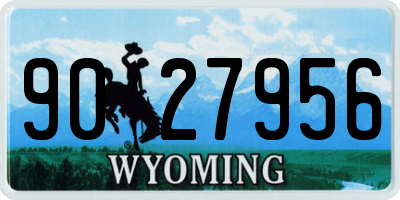 WY license plate 9027956