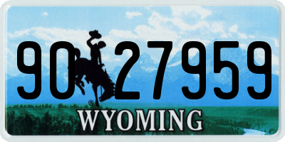 WY license plate 9027959