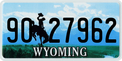 WY license plate 9027962