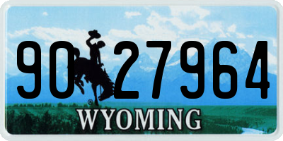 WY license plate 9027964