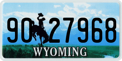 WY license plate 9027968