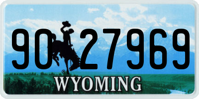 WY license plate 9027969