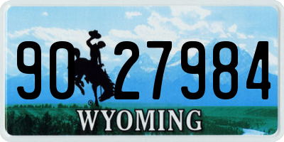 WY license plate 9027984