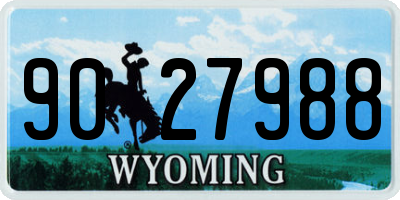 WY license plate 9027988