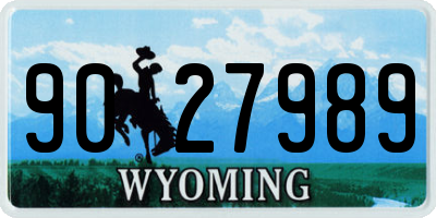 WY license plate 9027989