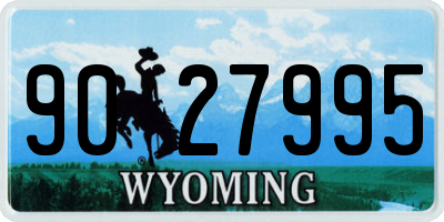 WY license plate 9027995
