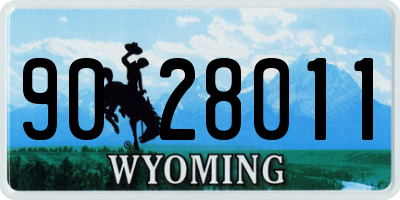 WY license plate 9028011
