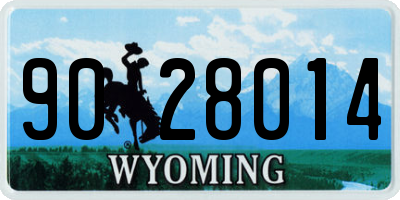 WY license plate 9028014