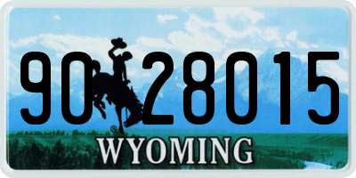 WY license plate 9028015
