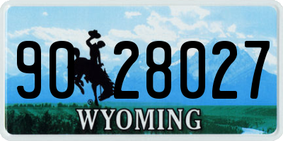 WY license plate 9028027