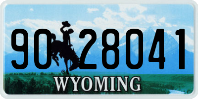 WY license plate 9028041