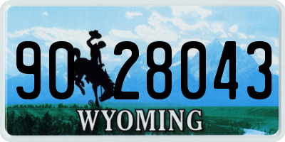 WY license plate 9028043