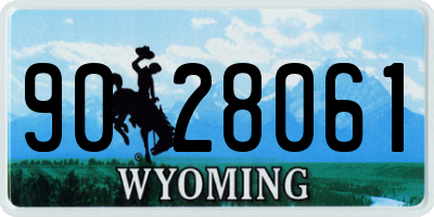 WY license plate 9028061