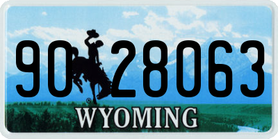 WY license plate 9028063