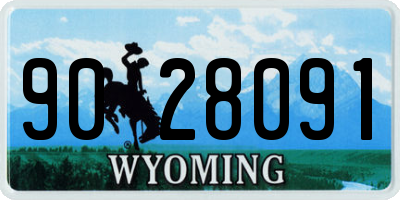 WY license plate 9028091
