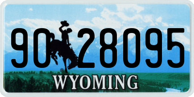 WY license plate 9028095