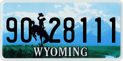 WY license plate 9028111
