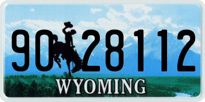 WY license plate 9028112
