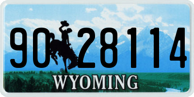 WY license plate 9028114