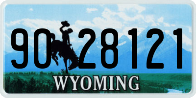 WY license plate 9028121