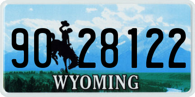 WY license plate 9028122
