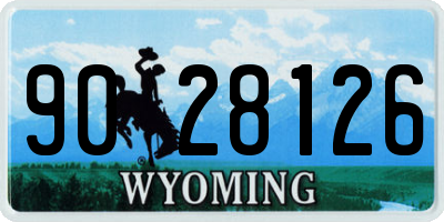 WY license plate 9028126