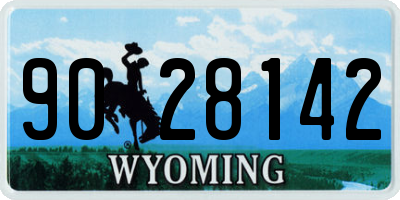 WY license plate 9028142