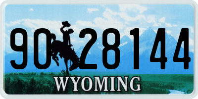 WY license plate 9028144