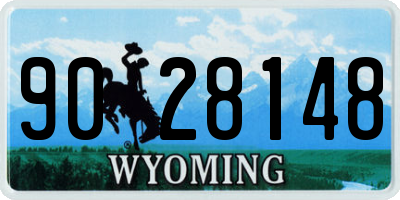 WY license plate 9028148