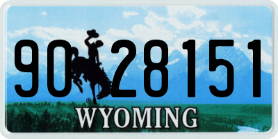 WY license plate 9028151