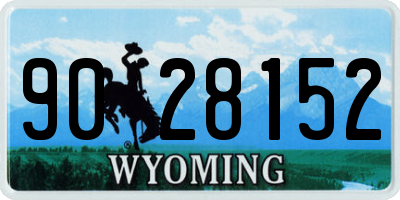 WY license plate 9028152