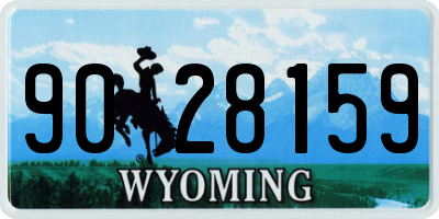 WY license plate 9028159