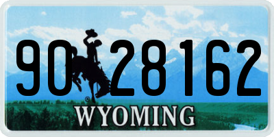 WY license plate 9028162