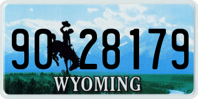 WY license plate 9028179