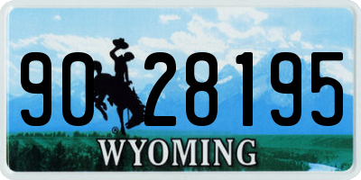 WY license plate 9028195