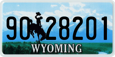 WY license plate 9028201