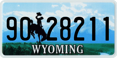 WY license plate 9028211