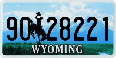 WY license plate 9028221