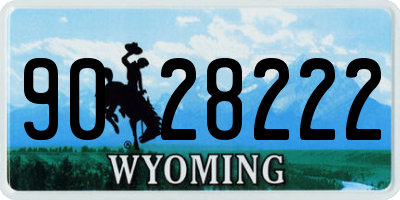WY license plate 9028222