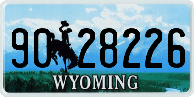 WY license plate 9028226