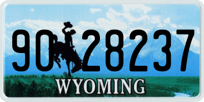WY license plate 9028237